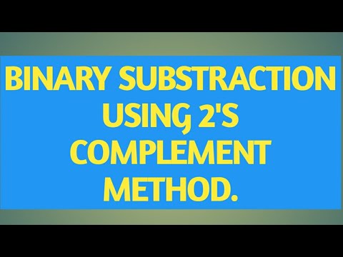 Binary subtraction by using 2's complement method !! Part 1