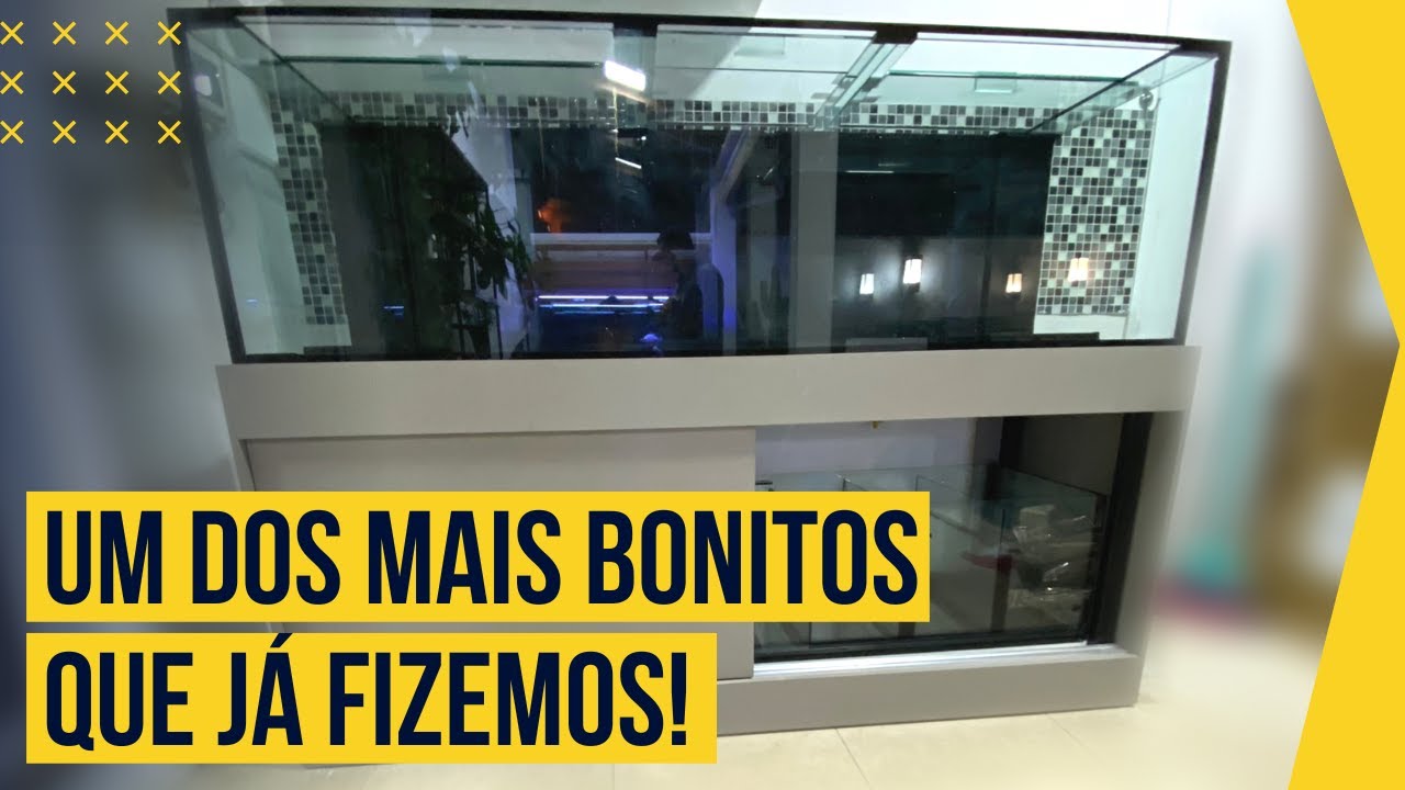 MONTAGEM DE AQUÁRIO GIGANTE!! 2,00 x 0,60 x 0,60 😱😱