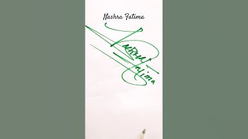 NashraFatima name Signature Style/Best Signature #Viralshort