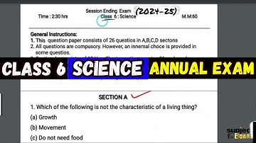 Class-6 Science / Annual Exam Question Paper || Cbse Sample Paper 2025 ||