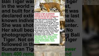 🐯Bali Had Its Own Tiger. The Last One Was Shot in 1937. #wildlife #shorts
