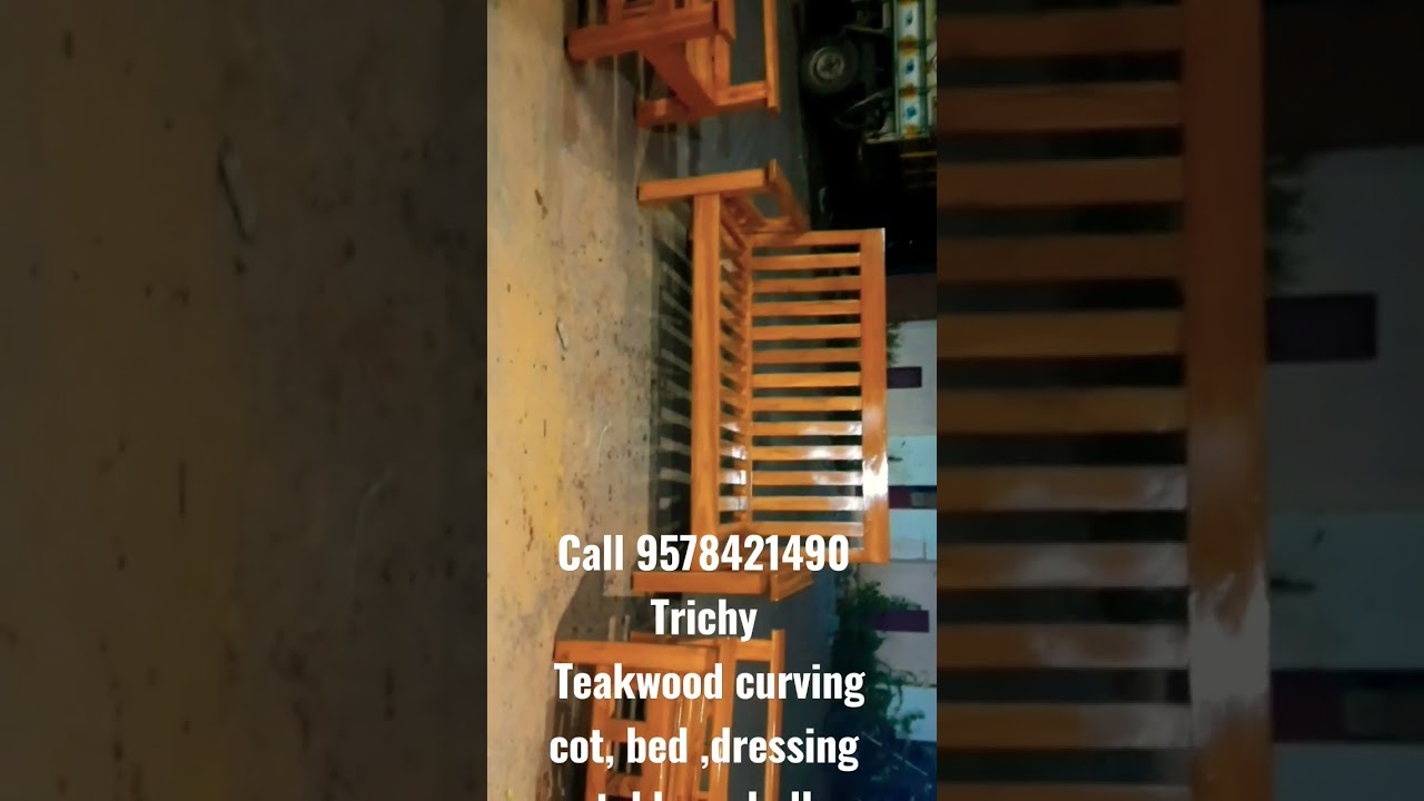 Call 9578421490 Trichy Teakwood curving cot, bed,dressing trichy boys media FurnitureinTrichy