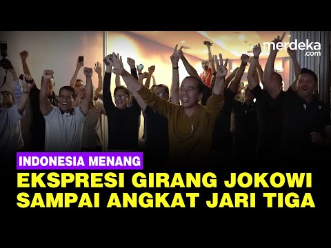 Ekspresi Jokowi Nobar Indonesia Menang 3-0 Lawan Vietnam, Kegirangan Sampai Angkat Jari Tiga