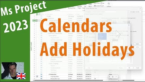 MS Project 2023 ● Add Holidays to Calendar ● Simple