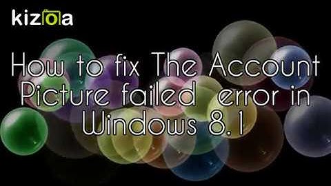 How to change account picture in windows 8.1