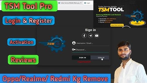TSM Tool Pro Loging & Register || How To Use TSM Tool Pro
