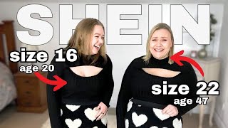 Trying the same outfit in different sizes | SHEIN plus & mid size haul