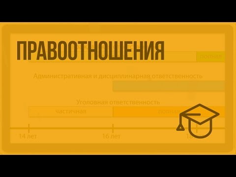 Видео: Правоотношение: понятие и признаци