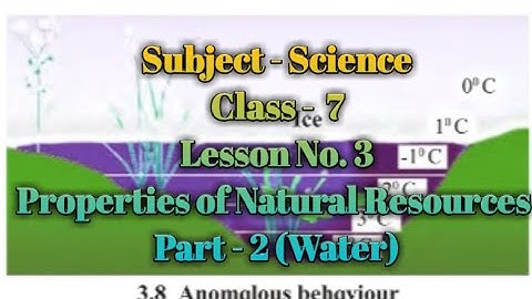 Science/Class 7/Lesson No. 3/Properties of Natural Resources/Part-2(Water)