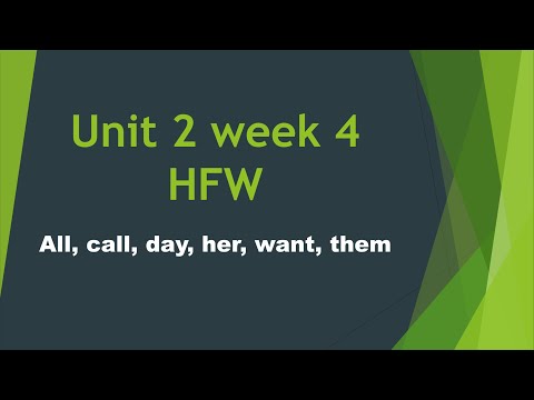⁣Unit 2 week 4 HFW