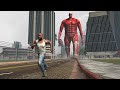 Franklin Fight Red Giant Titan  in Indian Bike Driving 3D