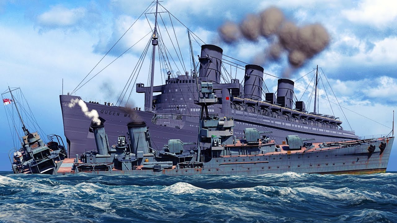 R.M.S. Queen Mary SINKS the H.M.S. Curacoa | Animation - YouTube