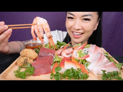 SASHIMI PLATTER (ASMR EATING SOUNDS) NO TALKING | SAS-ASMR