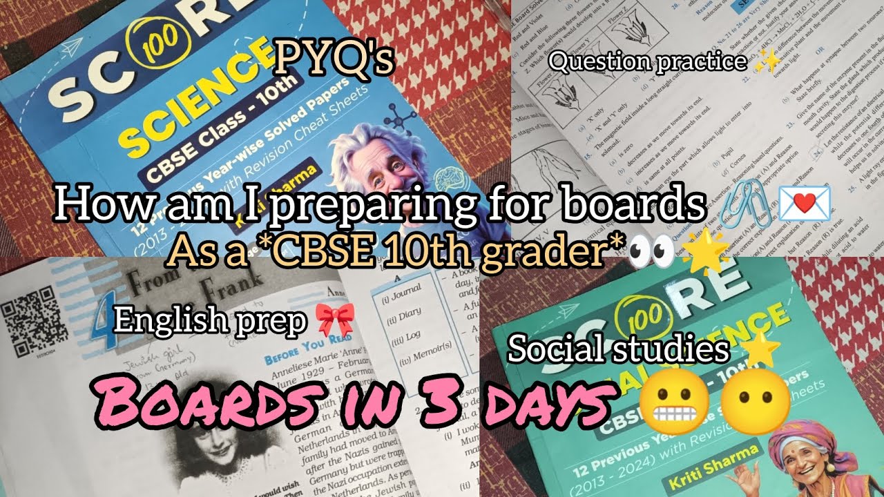 how am I preparing for boards 🌈🎀 | 📝 3 days left for boards|| study ...
