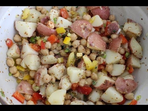 Potato and Garbanzo Salad; Mayonnaise-free Potato Salad