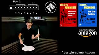 How to play the 2nd diddle paradiddle in position 3 - Drum Lesson