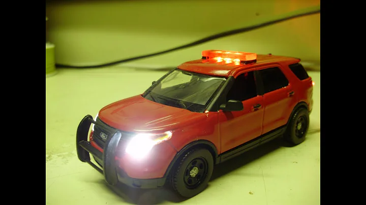 Custom 43rd scale Ford Interceptor Utility diecast model with working lights