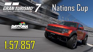 We're Racing TRUCKS? | Gran Turismo 7 Nations Cup | Daytona | Ford F-150 SVT Raptor '11 | 1:57.857