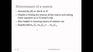 LearnCAX - CAGD Course - Determinant of a Matrix