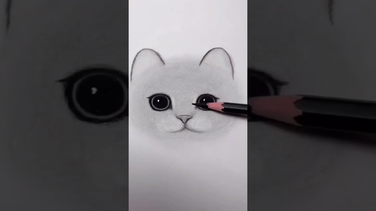 How To Draw A Cute Kitten Howtodraw Cat Catlovers Sketch Drawing Pencildrawing