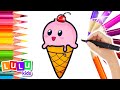 ❄️ How To Draw An Ice Cream 🍦 | LuLu Draw 🎨 SUPER Easy Drawing For Kids ✍️
