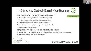 ocp 2020 tech week: the impact of ptp-based timing across multiple industries: sw & monitoring