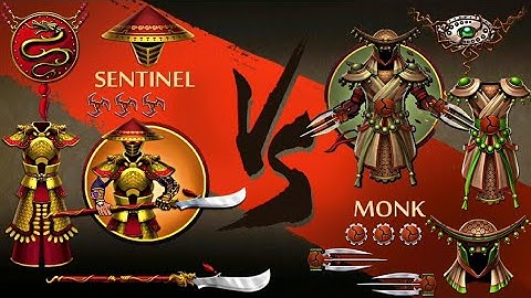 MONK set VS SENTINEL set / Shadow fight 2 / Act 7 / Last Boss :Titan