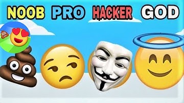 Noob VS Pro VS Hacker VS God In Emoji Run - All Levels Gameplay Android, iOS - Kids TV Channel
