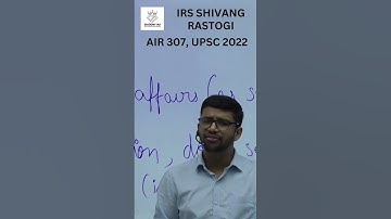 Commerce Optional No Current Affairs as Such | Shivang Rastogi IRS 307 UPSC 2022  #shorts
