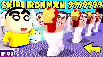 Shinchan Opened IRONMAN SKIBIDI TOILET Factory With Hon in Roblox!!! Super hero tycoon