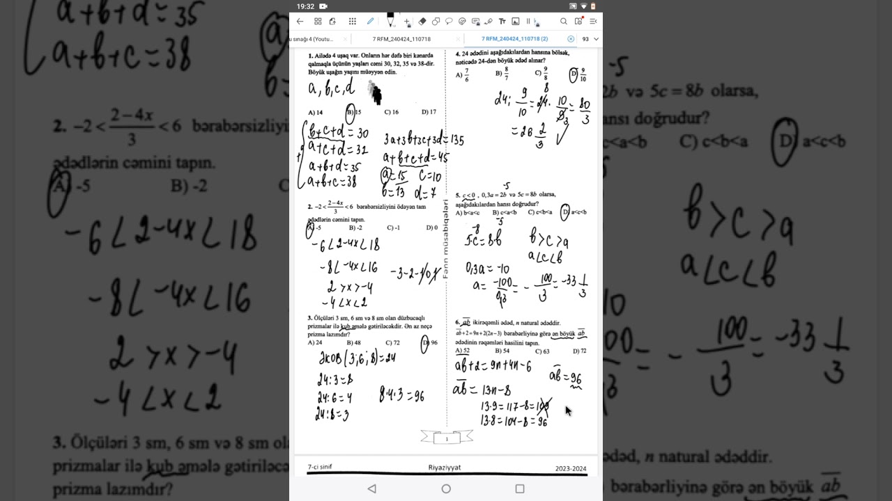 @mathworld_mehriban   RFM test izahı 2023_2024