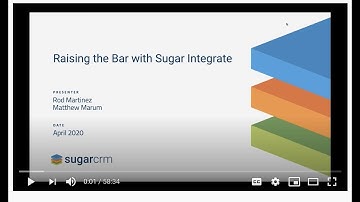 Sugar Integrate Raising the Bar