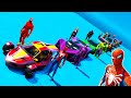 Desafio de Carros Esportivos com Homem-Aranha e SuperHeróis! Spiderman Sport Cars Сhallenge GTA 5