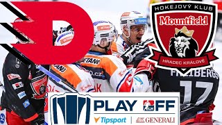 Čtvrtfinále play off - 5. zápas: HC Dynamo Pardubice - Mountfield Hradec Králové 3:2 (Sestřih)