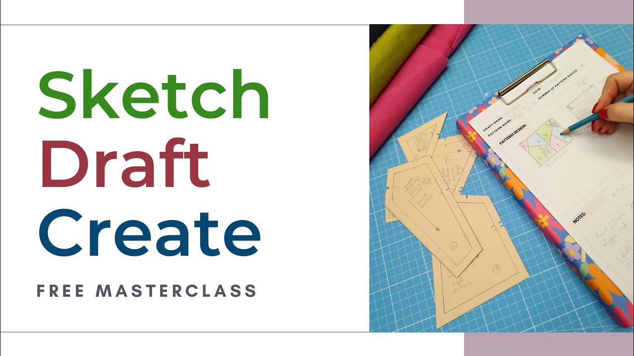 Pattern Drafting Class For Beginners - Colour Blocking Zipper Pouch