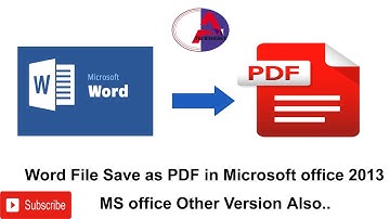 How to Save a Word Document as a PDF MS Office 2013 (2020)