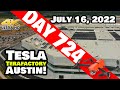 MORE SOLAR AT GIGA TEXAS! - Tesla Gigafactory Austin 4K  Day 724 - 7/16/22 - Tesla Terafactory Texas