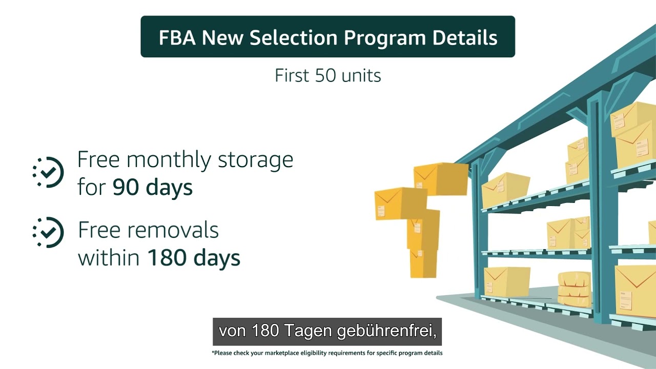 Update Programm für neue Artikel im Sortiment von Versand durch Amazon