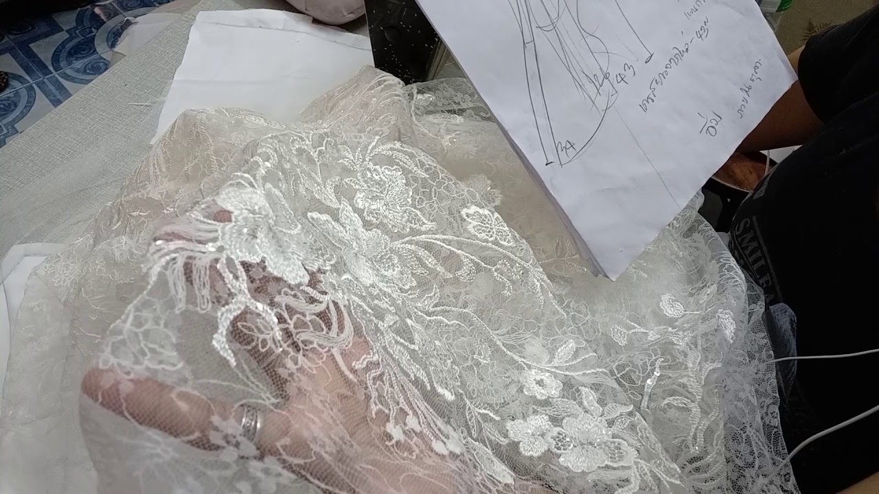 Ep.157  1/3 เย็บโครงเกาะอก ต่อบ่าผ้ามุ้ง ไว้ปูลูกไม้