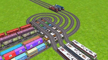 ALL AI REALSTIC LOCOMOTIVE TRAINS RUNNING AT ROUND CIRCLE TRACKS RISKY RAILROAD TRACKS/ beamng Train