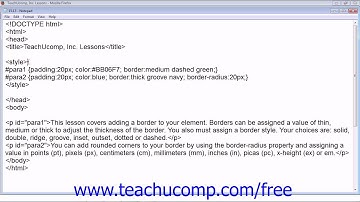 HTML5 and CSS3 Tutorial Borders Training Lesson 15.13