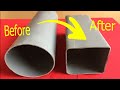 Converting PVC pipes to square plastic pipes is very simple | Pvc Pipe Craft Ideas | KENCRAFT