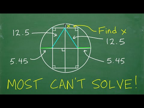 A rectangle is embedded in the circle, find the length of x? MOST will get WRONG!