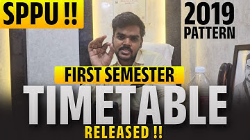 First Semester Timetable Released !! | SPPU 2019 Pattern | Pradeep Giri Sir