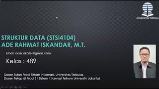 Tutorial Webinar 2 Struktur Data kelas 489 By Ade Rahmat Iskandar