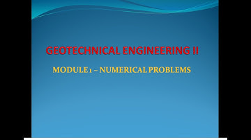 NUMERICAL PROBLEMS & SOLUTIONS - GT II - MOD 1