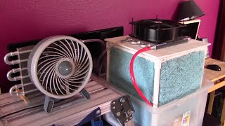 DIY "TWO STAGE" Indirect Evap Air Cooler! No added Humidity! brand new! 2 fans/2 pumps/2 radiators!