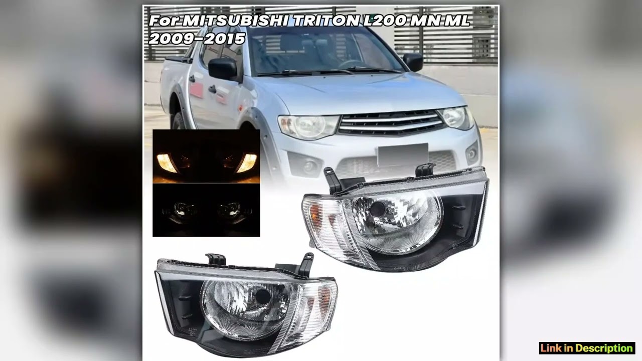 1 pair headlights for Mitsubish L200 TRITON 20062015 headlamp with halogen side light Turn Signal L