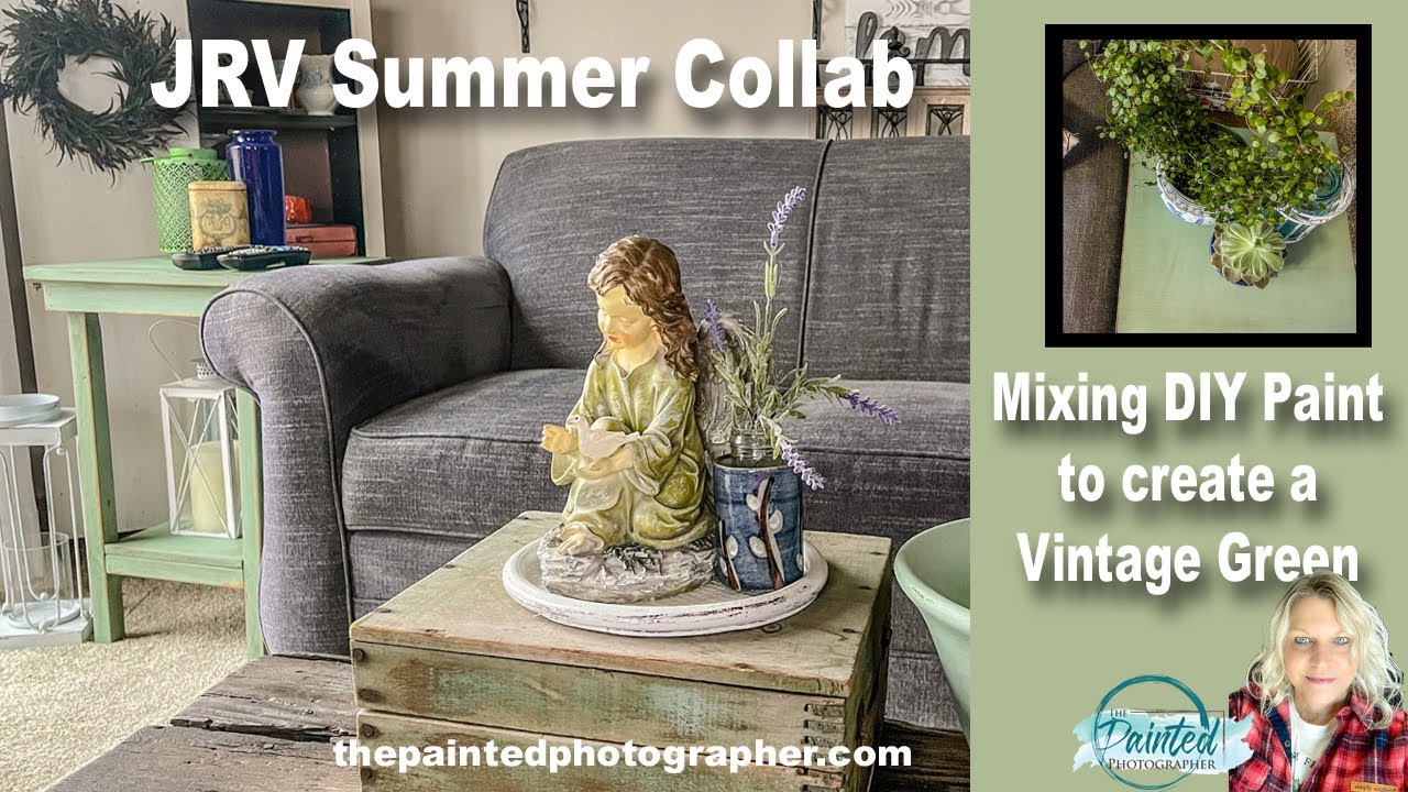 Mixing DIY Paint | Color Mixing | JRV Summer Collab | Vintage Green | Summer Decorating