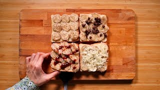 4 Jenis Roti Bakar Pisang Viral (Coklat ada, Keju ada)! (Banana Toast) | BASICKELI